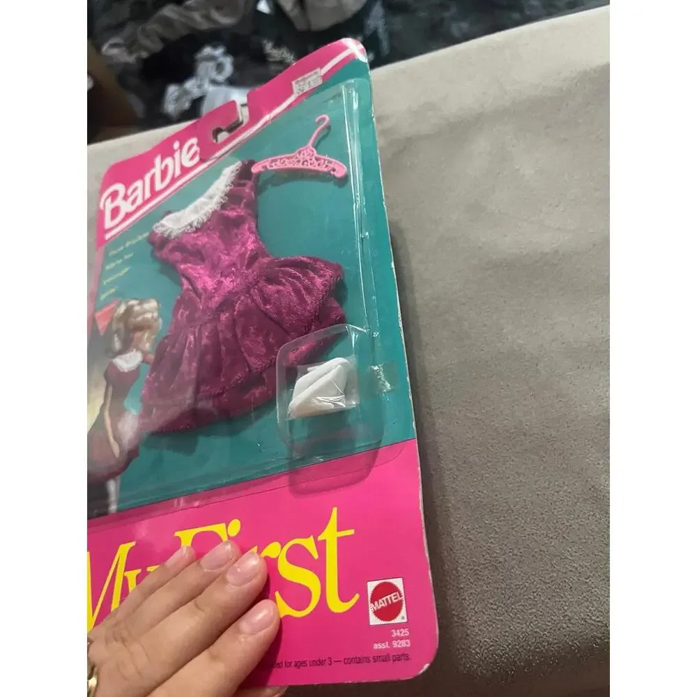 VINTAGE 1992 MY FIRST‎ BARBIE FASHIONS SEALED 3425 BURGUNDY VELVET DRESS RARE